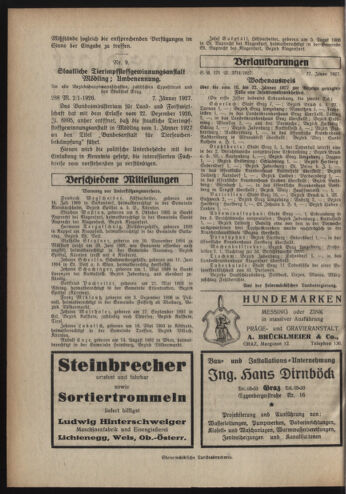 Verordnungsblatt der steiermärkischen Landesregierung 19270202 Seite: 2