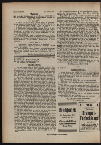 Verordnungsblatt der steiermärkischen Landesregierung 19270223 Seite: 4