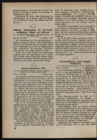 Verordnungsblatt der steiermärkischen Landesregierung 19270302 Seite: 2