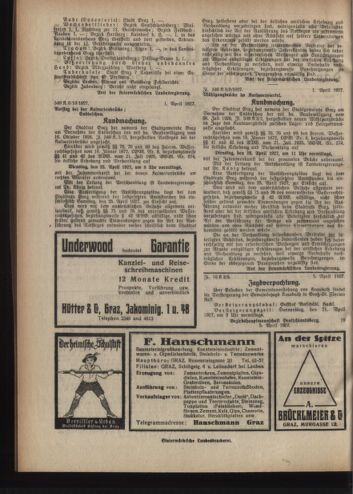 Verordnungsblatt der steiermärkischen Landesregierung 19270413 Seite: 2