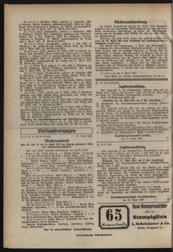 Verordnungsblatt der steiermärkischen Landesregierung 19270427 Seite: 4