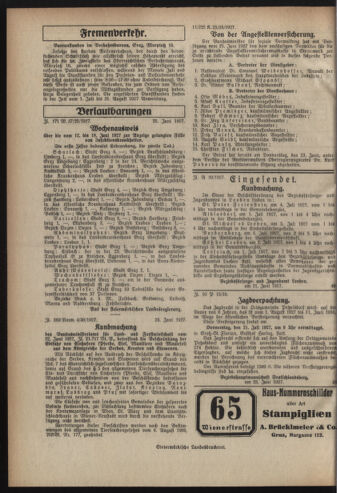 Verordnungsblatt der steiermärkischen Landesregierung 19270629 Seite: 2