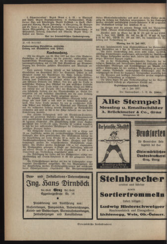 Verordnungsblatt der steiermärkischen Landesregierung 19270706 Seite: 4