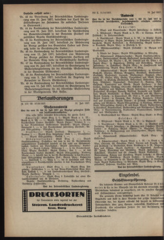 Verordnungsblatt der steiermärkischen Landesregierung 19270727 Seite: 4