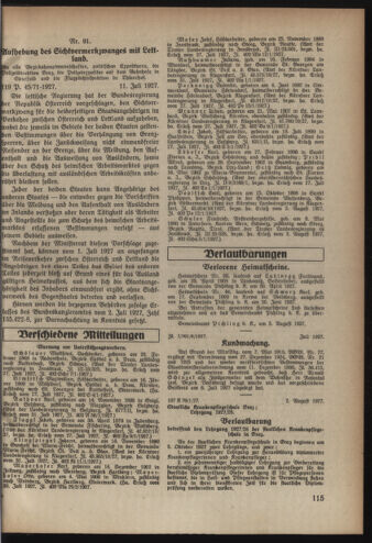 Verordnungsblatt der steiermärkischen Landesregierung 19270810 Seite: 3