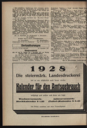 Verordnungsblatt der steiermärkischen Landesregierung 19271116 Seite: 2