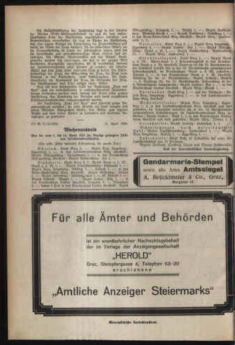 Verordnungsblatt der steiermärkischen Landesregierung 19280425 Seite: 4