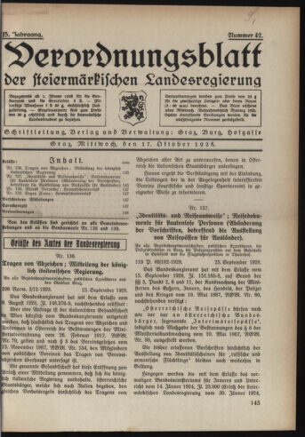 Verordnungsblatt der steiermärkischen Landesregierung 19281017 Seite: 1