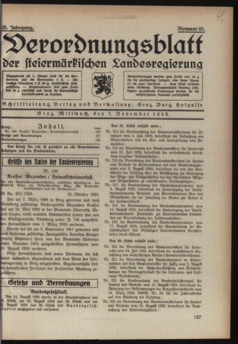 Verordnungsblatt der steiermärkischen Landesregierung 19281107 Seite: 1