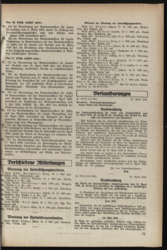 Verordnungsblatt der steiermärkischen Landesregierung 19290501 Seite: 3