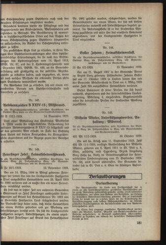 Verordnungsblatt der steiermärkischen Landesregierung 19291120 Seite: 5