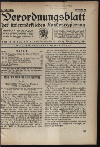 Verordnungsblatt der steiermärkischen Landesregierung 19291218 Seite: 1