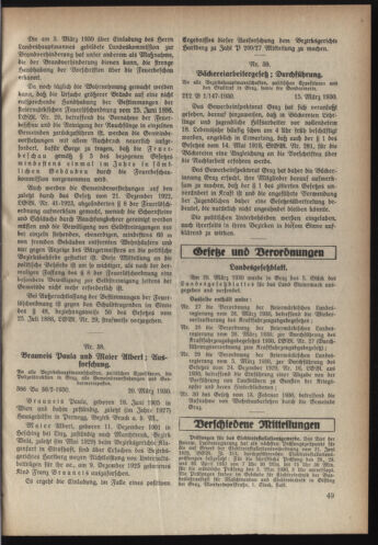 Verordnungsblatt der steiermärkischen Landesregierung 19300402 Seite: 3