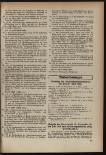 Verordnungsblatt der steiermärkischen Landesregierung 19300423 Seite: 3