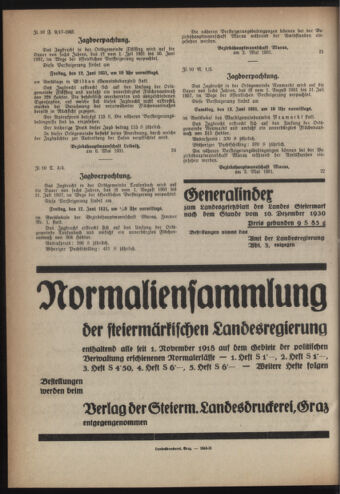 Verordnungsblatt der steiermärkischen Landesregierung 19310513 Seite: 8