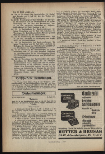 Verordnungsblatt der steiermärkischen Landesregierung 19310805 Seite: 2