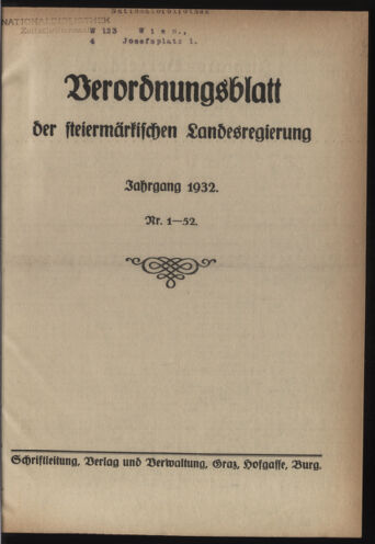 Verordnungsblatt der steiermärkischen Landesregierung 19311230 Seite: 5