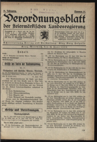 Verordnungsblatt der steiermärkischen Landesregierung