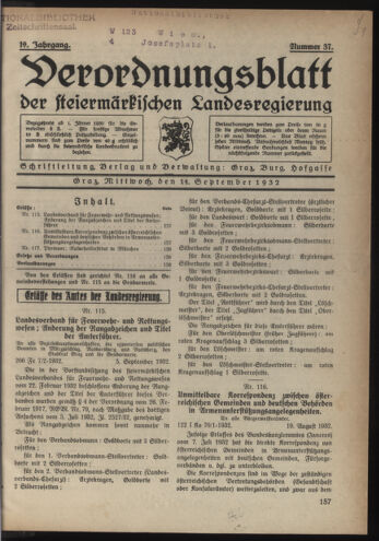 Verordnungsblatt der steiermärkischen Landesregierung 19320914 Seite: 1