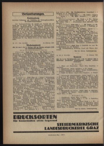 Verordnungsblatt der steiermärkischen Landesregierung 19330222 Seite: 4