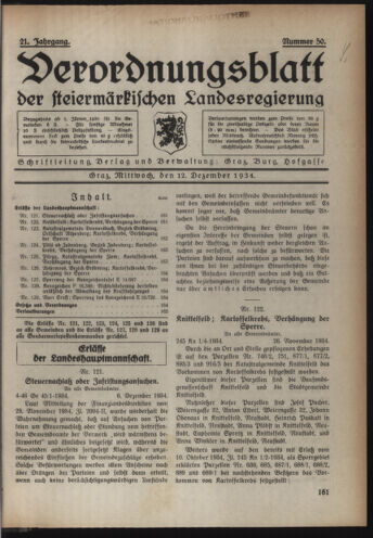 Verordnungsblatt der steiermärkischen Landesregierung 19341212 Seite: 1