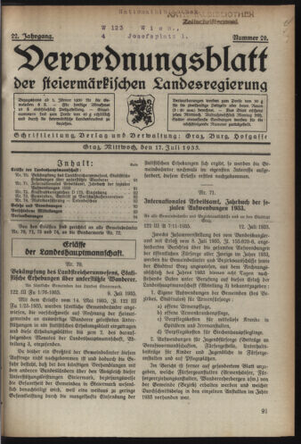 Verordnungsblatt der steiermärkischen Landesregierung 19350717 Seite: 1