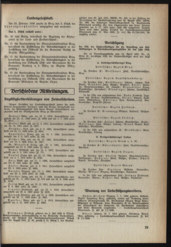 Verordnungsblatt der steiermärkischen Landesregierung 19360219 Seite: 3