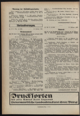 Verordnungsblatt der steiermärkischen Landesregierung 19360219 Seite: 4