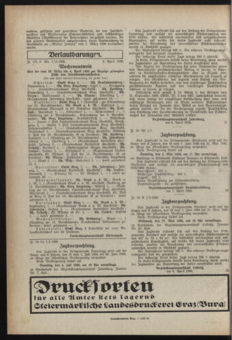 Verordnungsblatt der steiermärkischen Landesregierung 19360415 Seite: 4