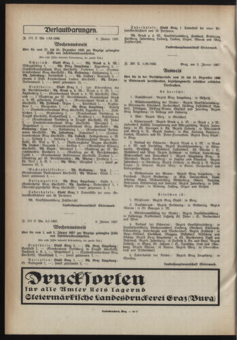 Verordnungsblatt der steiermärkischen Landesregierung 19370113 Seite: 4