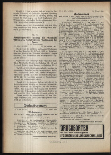 Verordnungsblatt der steiermärkischen Landesregierung 19380119 Seite: 2