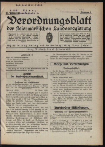 Verordnungsblatt der steiermärkischen Landesregierung 19380216 Seite: 1