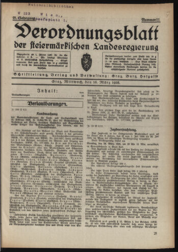 Verordnungsblatt der steiermärkischen Landesregierung 19380316 Seite: 1