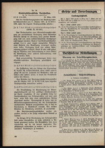 Verordnungsblatt der steiermärkischen Landesregierung 19380413 Seite: 4