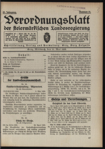 Verordnungsblatt der steiermärkischen Landesregierung 19380511 Seite: 1