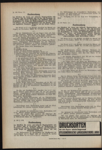 Verordnungsblatt der steiermärkischen Landesregierung 19381112 Seite: 2