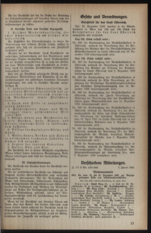 Verordnungsblatt der steiermärkischen Landesregierung 19390111 Seite: 5