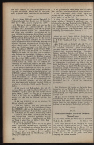 Verordnungsblatt der steiermärkischen Landesregierung 19390125 Seite: 2