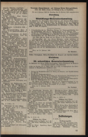 Verordnungsblatt der steiermärkischen Landesregierung 19390222 Seite: 5