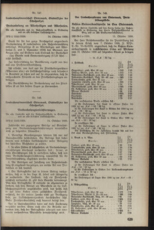 Verordnungsblatt der steiermärkischen Landesregierung 19391028 Seite: 9