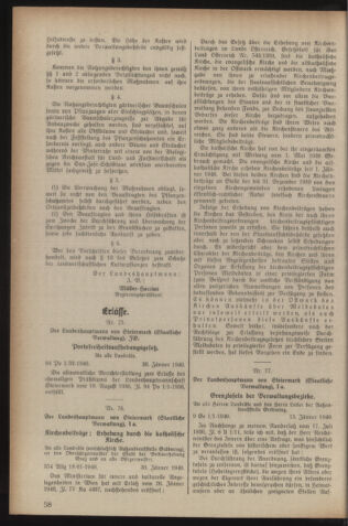 Verordnungsblatt der steiermärkischen Landesregierung 19400207 Seite: 2