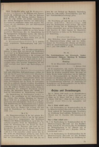 Verordnungsblatt der steiermärkischen Landesregierung 19400210 Seite: 7