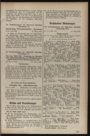 Verordnungsblatt der steiermärkischen Landesregierung 19400330 Seite: 5