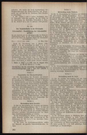 Verordnungsblatt der steiermärkischen Landesregierung 19400529 Seite: 2