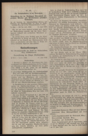 Verordnungsblatt der steiermärkischen Landesregierung 19400703 Seite: 2