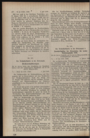 Verordnungsblatt der steiermärkischen Landesregierung 19400710 Seite: 2