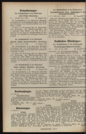 Verordnungsblatt der steiermärkischen Landesregierung 19400907 Seite: 6