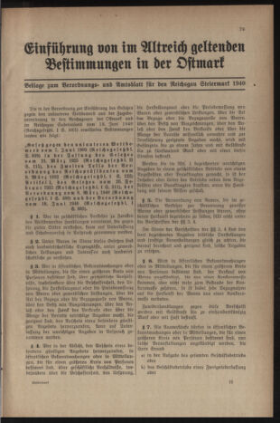 Verordnungsblatt der steiermärkischen Landesregierung 19401228 Seite: 105