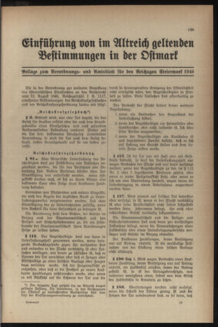 Verordnungsblatt der steiermärkischen Landesregierung 19401228 Seite: 155