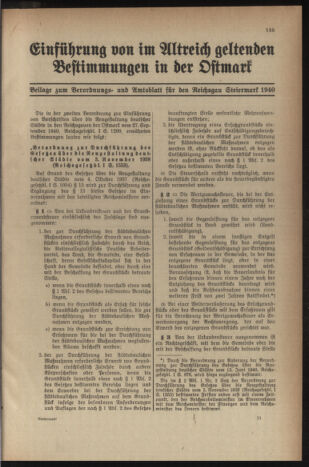 Verordnungsblatt der steiermärkischen Landesregierung 19401228 Seite: 161